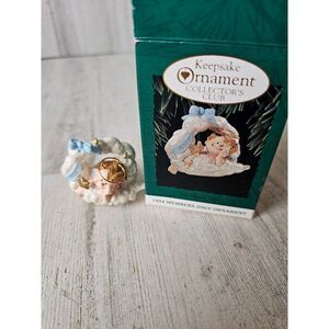 Hallmark on cloud 9 1994 vintage ornament angel cherub mini Xmas tree